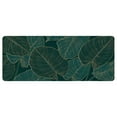 thumbnail image 2 of SUSHANG Extra Long Desk Mat for Keyboard & Mouse - Dark Green Leaf Pattern Office Desk Pad with Stitched Edges, Non-slip Base - Large Computer Workstation Accessory for Women Men, 2 of 7