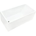 thumbnail image 6 of Vanity Art 55 x 29 Inch White Acrylic Freestanding Bathtub | Contemporary Design Soaking Tub with Slotted Overflow and Pop-up Drain, VA6816B-M-BN, 6 of 6