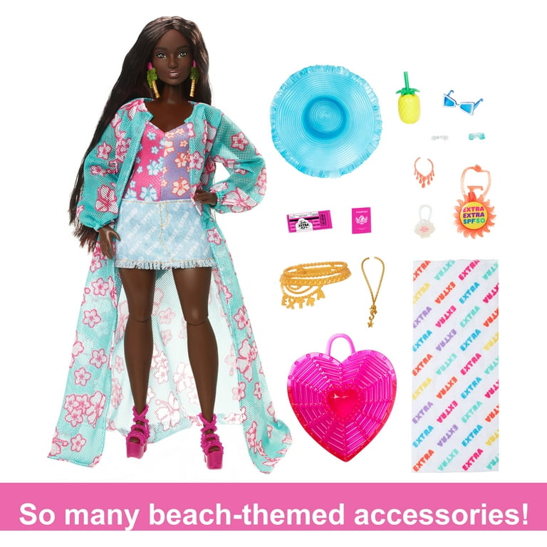 Barbie Extra Fly Travel Doll with Beach Fashion and Accessories