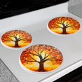 thumbnail image 2 of Bahomeck Electric Stove Burner Covers Set Of 4,Vibrant Autumn Tree With Colorful Leaves Metal Gas Stove Burner Covers,Protecting Gas Stoves,8 Inch And 10 Inch, 2 of 2
