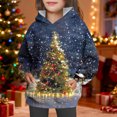 thumbnail image 6 of ersvoioy Girls Hoodies Christmas Print Long Sleeve Hooded Sweatshirt with Kangaroo Pocket Fleece Lined Casual Tops for Xmas Day Size 3-15 Years, 6 of 9