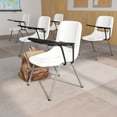 thumbnail image 2 of Flash Furniture HERCULES White Ergonomic Shell Chair with Left Handed Flip-Up Tablet Arm, 2 of 13