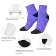 thumbnail image 5 of Fuzoiu Purple Glitter Print Adult Socks, Crew Moisture-wicking Socks, Unisex Cushion Crew Socks,Casual Sports Ankle Socks, 5 of 7