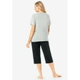 thumbnail image 3 of Dreams & Co. Plus Size 2-Piece Capri PJ Set, 3 of 5