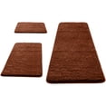 thumbnail image 2 of Brown Memory Foam Bathroom Rug Set, 3 Piece 47 in Sherpa Bath Mat, Soft Non Slip Super Absorbent Bath Rug for Bathroom, Laundry Room and Home Decor, 2 of 6
