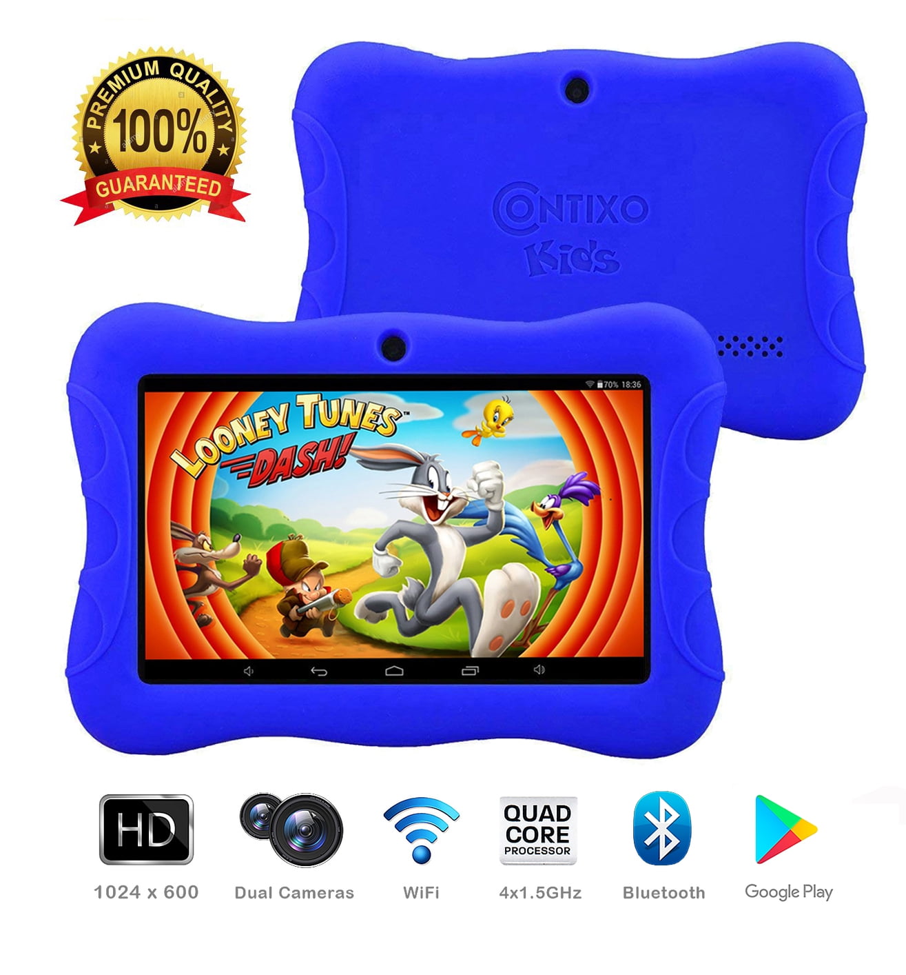 Contixo 7” Kids Learning Tablet V83 Android 8.1 Bluetooth 16GB Storage