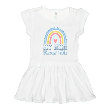 

Inktastic My Mimi Loves Me Retro Rainbow Gift Toddler Girl Dress
