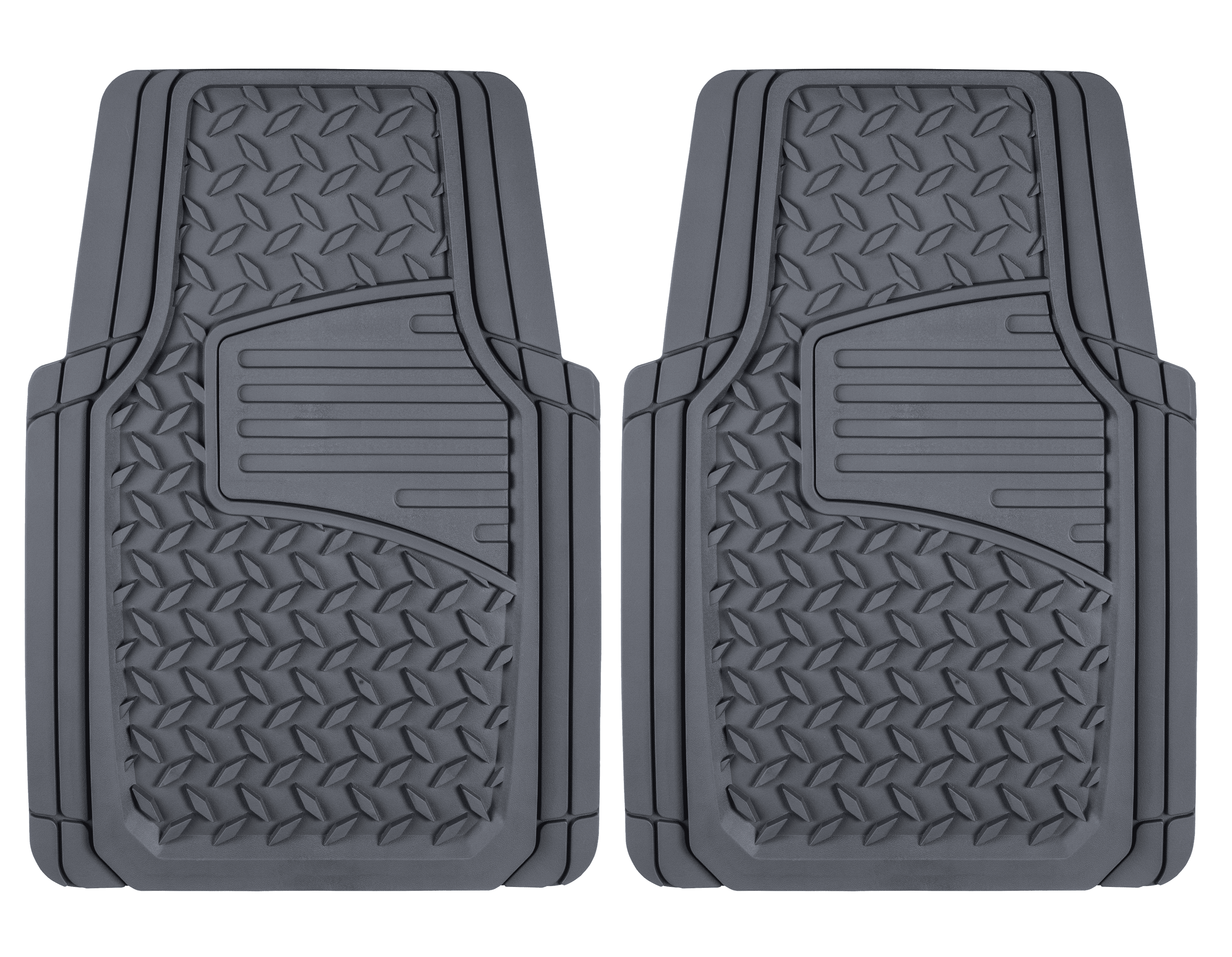 gray rubber car mats