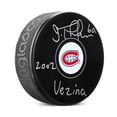 thumbnail image 1 of Jose Theodore Rondelle des Canadiens de Montréal Signée avec Note Vezina 2002, 1 of 2
