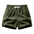 thumbnail image 2 of Feancey Mens Big and Tall Gym Shorts Drawstring High Waist Athletic Shorts Comfy Lightweight Workout Shorts Loose Fit Straight Leg Short Pants Army Green 5XL, 2 of 3