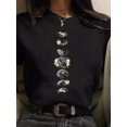 thumbnail image 1 of Maycaur, nueva y divertida camiseta con estampado de luna, camisas blancas y negras para mujer, camiseta de manga corta con cuello redondo a la moda, camisetas de verano, camiseta informal Tan Jianjun unisex, 1 of 2