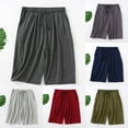 thumbnail image 2 of Mens Plus Size Casual Sleep Shorts Modal Soft Five Points Beach Pajamas Shorts, 2 of 8