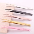 thumbnail image 1 of Stainless Steel 2-in-1 Eyelash Tweezers and Curling Clip - Convenient Beauty Tool for Perfect False Eyelash Application, 1 of 5