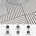 thumbnail image 6 of World Rug Gallery Contemporary Stripe Arch Design Area Rug - CREAM 2'x7', 6 of 9