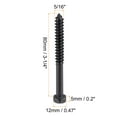 thumbnail image 2 of Uxcell Hex Lag Screws Carbon Steel Half Thread Self-Tapping Bolts for Deck Building 5pcs 5/16" x 3-1/4", 2 of 5