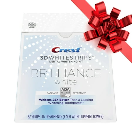Crest 3D Whitestrips Brilliance White Teeth Whitening Kit, 16