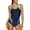 Blue, variant on Charmo Women's Athletic One Piece Swimsuit Sports Racerback Training Swimwear