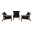thumbnail image 2 of WestinTrends Avalon Outdoor Patio HDPE Sectional Sofa with Patio Cushions, Weathered Wood/Black, 2 of 5