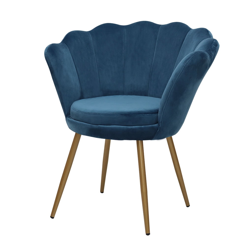 Abble Living Room Navy Velvet Upholstered Accent Armchair