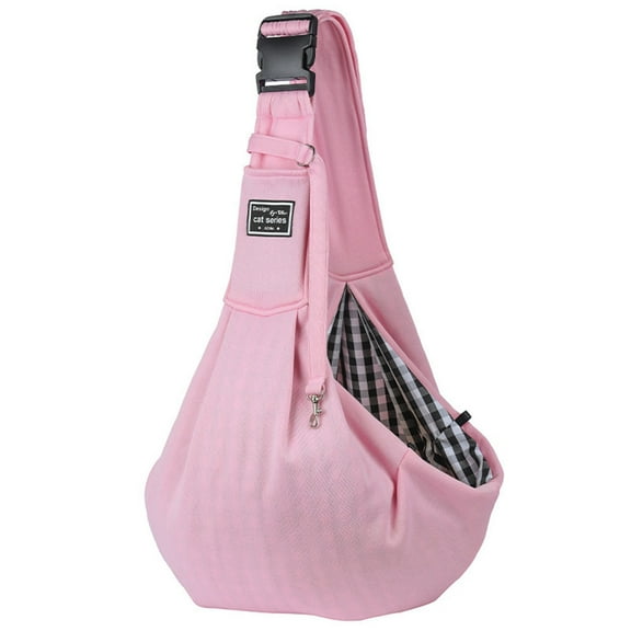 Adjustable Dog Sling Bag – One Shoulder Pet Carrier for Small Dogs, Walking, Shopping, Travel, and Outdoor Activities, Pink