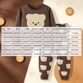 thumbnail image 4 of NIEWTR Toddler Outfits Girls Girls 2Pcs Pajamas Set with Full Length Pants Soft Loungewear Print Pullover Top & Elastic Waist Pants for 2T-5T Daily Sleep Clothes(A-Brown,2-3 Years), 4 of 9