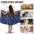 thumbnail image 5 of Yuyamidu Aesthetic Dragonfly Shower Wrap Towel for Women Knee Length Towel Wrap Size XL Blue Bath Wrap with Pocket Plus Size Bath Towels for Home Gym Travel, 5 of 7