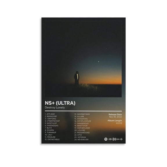 Destroy Lonely NS Canvas Poster Bedroom Decoration Landscape Office Valentine's Birthday Gift Unframed 12x18inch(30x45cm)