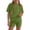 #A01-Army Green, variant on Abcomgle Short Sets for Girls 10-12 Girls 2 Piece Outfits Solid Ruffle Sleeve Tee Top and Elastic Waist Tight Shorts Cute Casual Girls Shorts Set