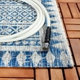 thumbnail image 4 of SAFAVIEH Courtyard Amy Geometric Indoor/Outdoor Area Rug, Navy/Grey, 8' x 11', 4 of 10