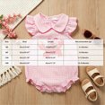 thumbnail image 3 of KPOPLK Newborn Baby Girl Golf Outfit Smocked Golf Cart Bubble Romper Ruffle Onesie Bodysuit Infant Summer Clothes Pink Size 0-3 Months, 3 of 5