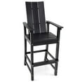 thumbnail image 1 of Costway Tall Adirondack Chair with Ergonomic Backrest Armrests & Footrest for Backyard Black, 1 of 8