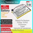 thumbnail image 1 of CameronSino Batterie pour Navigateur 70 Easy 70 Plus 70 Premiun Compatible avec Navigateur Topaz TOPAZPCZF1045003501 GPS, Batterie de Navigateur 1200mAh, 1 of 5