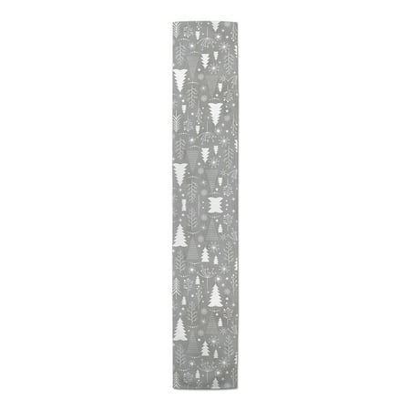 

Creative Products Gray Christmas Tree Pattern 16x90 Poly Twill Table Runner