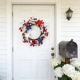 thumbnail image 6 of Orangide Patriotic Wall Wreath Red White Blue Stars Decoration, Front Door Hanging for 4th of July Veterans Day Memorial Day Parties, Indoor Outdoor Home Decor, 6 of 6