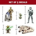 thumbnail image 3 of Disney Star Wars Decals - Set of 5 Outdoor Rated Vinyl Stickers Waterproof Vinyl for Car, Laptop, or Water Bottle - R2-D2 & C-3PO, Yoda, Millennium Falcon, First Order Stormtrooper, D-O, 3 of 7