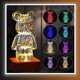thumbnail image 2 of Scandinavian Style Home Decor Colorful LED 3D Firework Bear Lamp, 2 of 4