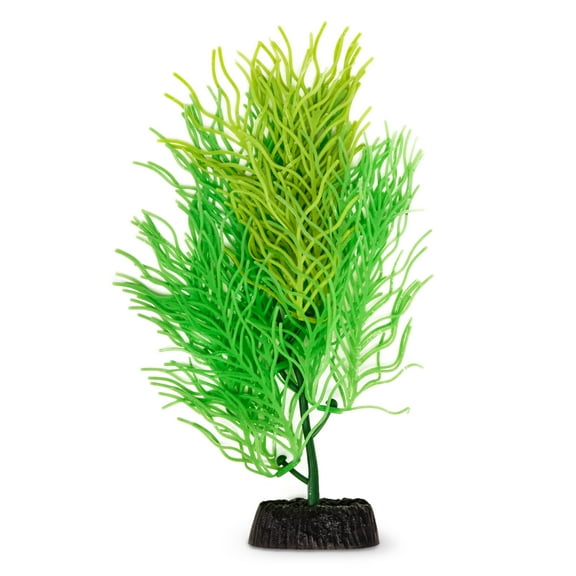 Aqua Culture Wavy Fern Aquarium Plant, Green Silicone Material