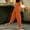Orange, variant on CaComMARK PI Women's Waffle Knit Joggers Side Split Waffle Knit Joggers Drawstring Waist Baggy Casual Sweatpants with Pockets White