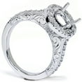 thumbnail image 2 of Pompeii 1/2ct Vintage Halo Diamond Ring Setting 14K White Gold (G/H,I1-I2), 2 of 4