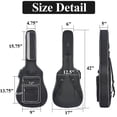 thumbnail image 2 of Tosnail 41 Inch Full Size Padded Acoustic Guitar Gig Bag with Backpack Shoulder Strap, 2 Carry Handle & 5 Pockets - Bonus Guitar Strap, 2 of 8