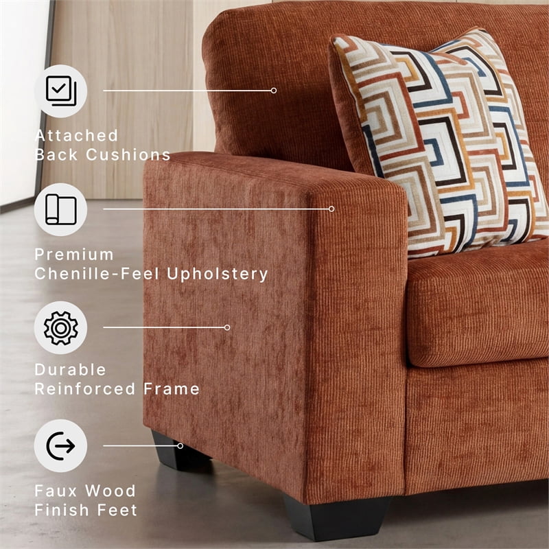 Signature Design by Ashley Furniture Aviemore Orange Loveseat
