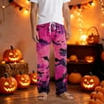 thumbnail image 2 of CONZONE Halloween Mens Pajama Pants Elastic Waist Drawstring Hallowmas Printed Lounge Pants for Men Soft Sleepewear Pjs Bottoms with Pockets, 2 of 6