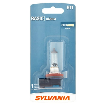 Sylvania H11 Basic Halogen Headlight Bulb, Pack of (Best Bulbs For Reflector Headlights)
