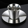 thumbnail image 3 of DOLITY Tasse à Café en Acier Inoxydable Portable Isolée pour Voyage Maison Bureau avec Assiette, 3 of 9