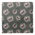thumbnail image 4 of Bimba Gray Leaves & Peony Floral Pure Silk Printed Scarf Dupatta Head Neck Wrap Bandanas For Women 40 x 40 Inches, 4 of 6