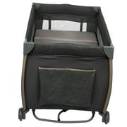 Monbebe Play Yard – Full-Size Rocking Bassinet, Removable Changer & Toy Bar – Castle Point