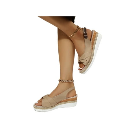 

Gomelly Womens Wedge Sandals with Arch Support Summer Casual Platform Shoes Size 5-8.5