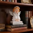 thumbnail image 5 of Cute Angel Girl Statue, Resin Craft Figurine, Desk Ornament Gift, Delicate Hand-Painted White Sculpture, Whimsical Fairy Angel Art for Home Office Decor, Shelf Display, and Festive Present, 5 of 8