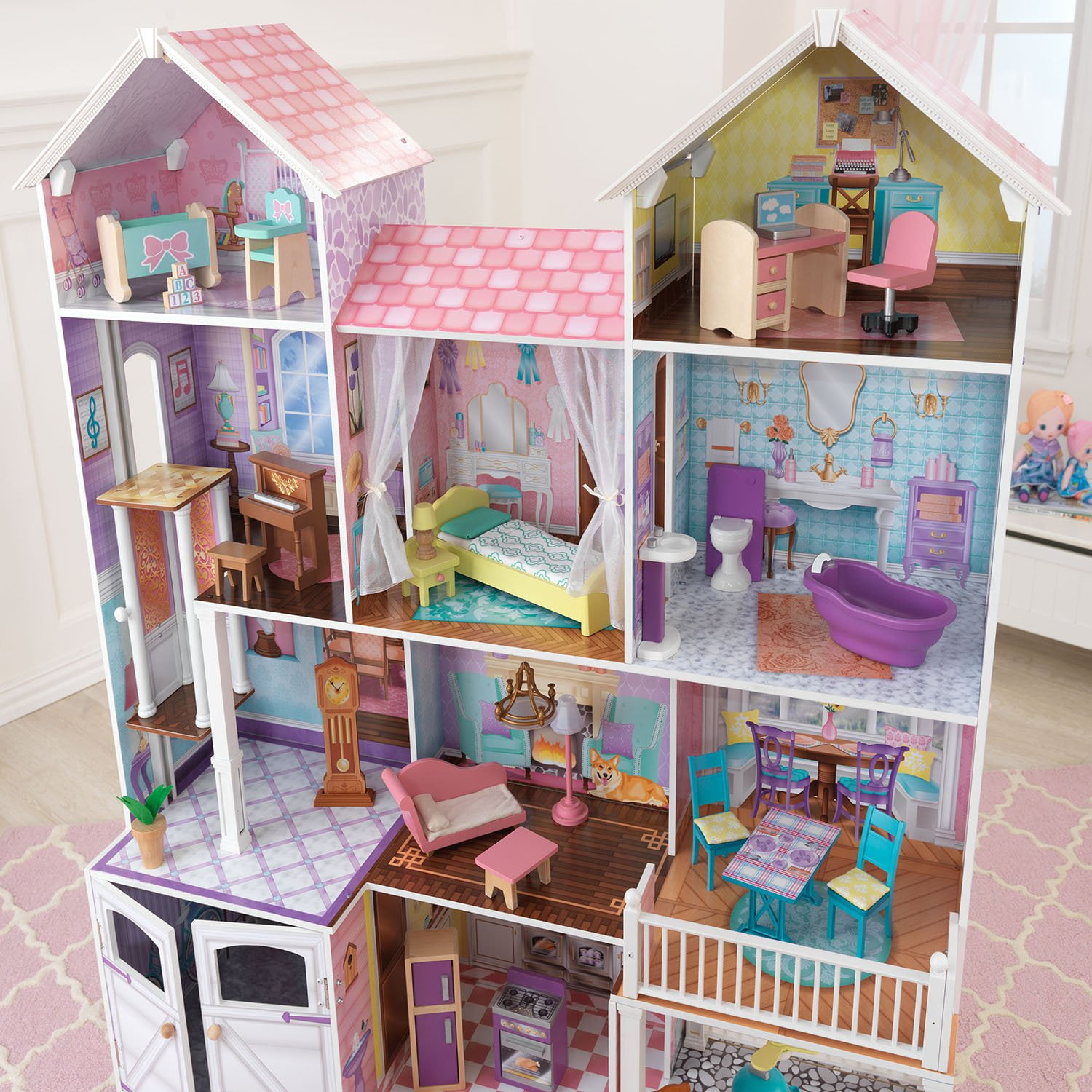 kidkraft country estate wooden dolls house