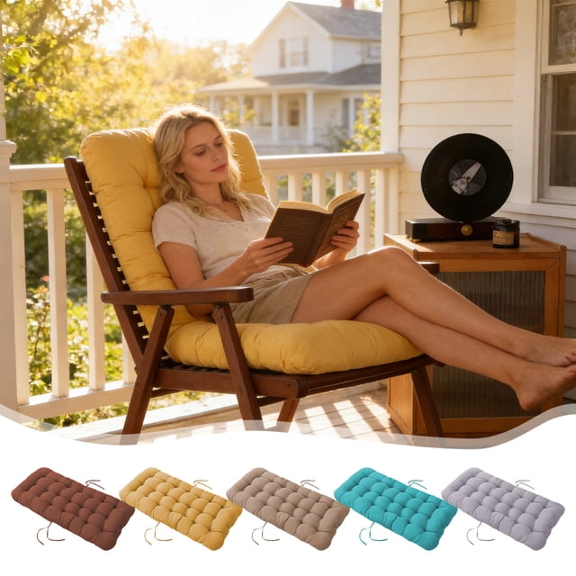 Sentmoon Seat Cushion for Office Chair Thickened Cushion Folding Chair Pad Backrest Cushion Seat Cushion Office Chair Cushion for Long Term Sitting Lumbar Support Back